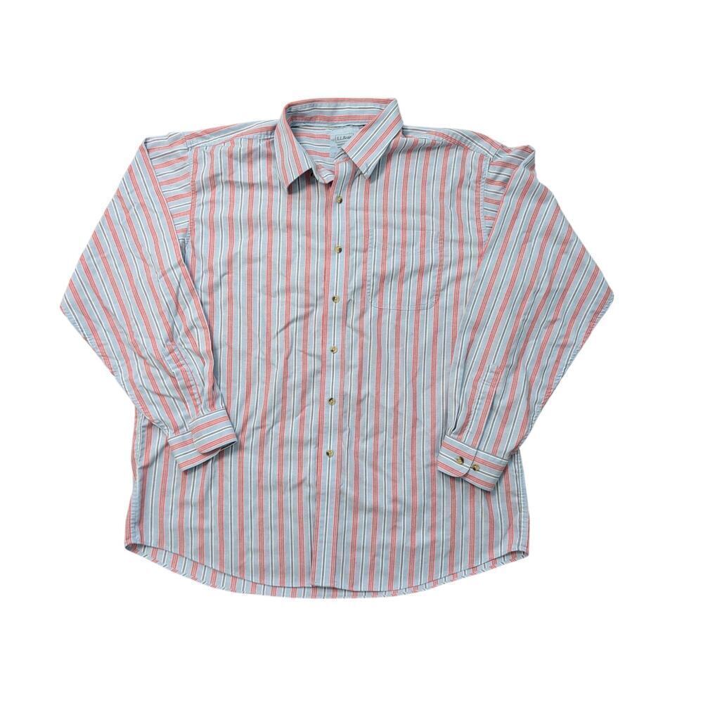 L.L. BEAN Traditional; Fit Long Sleeve, Men's Button up; 100% Cotton; XL
